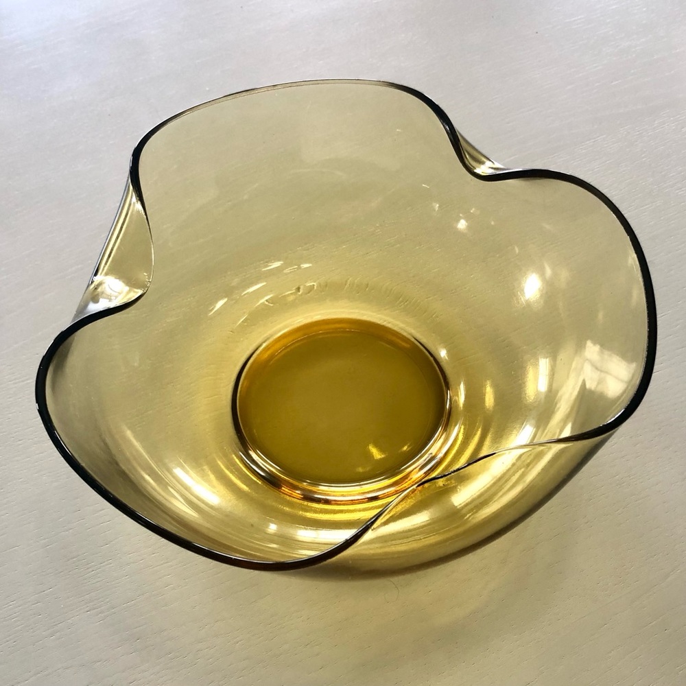 Vintage Honey Gold Glass Bowl
